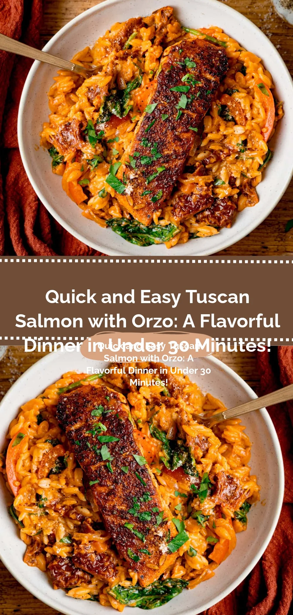 Delicious Tuscan Salmon with Orzo Recipe