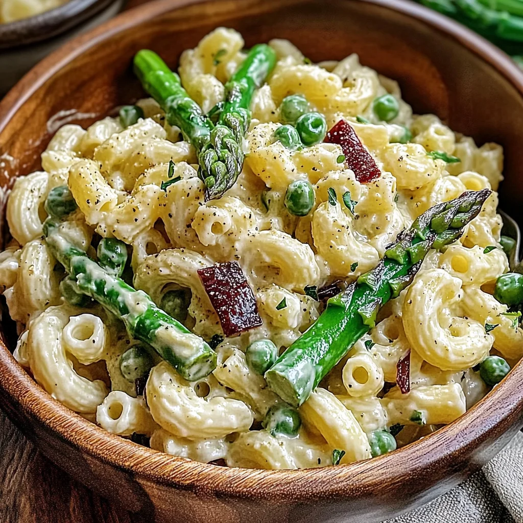Lemon-Dijon Asparagus and Pea Macaroni Salad Recipe