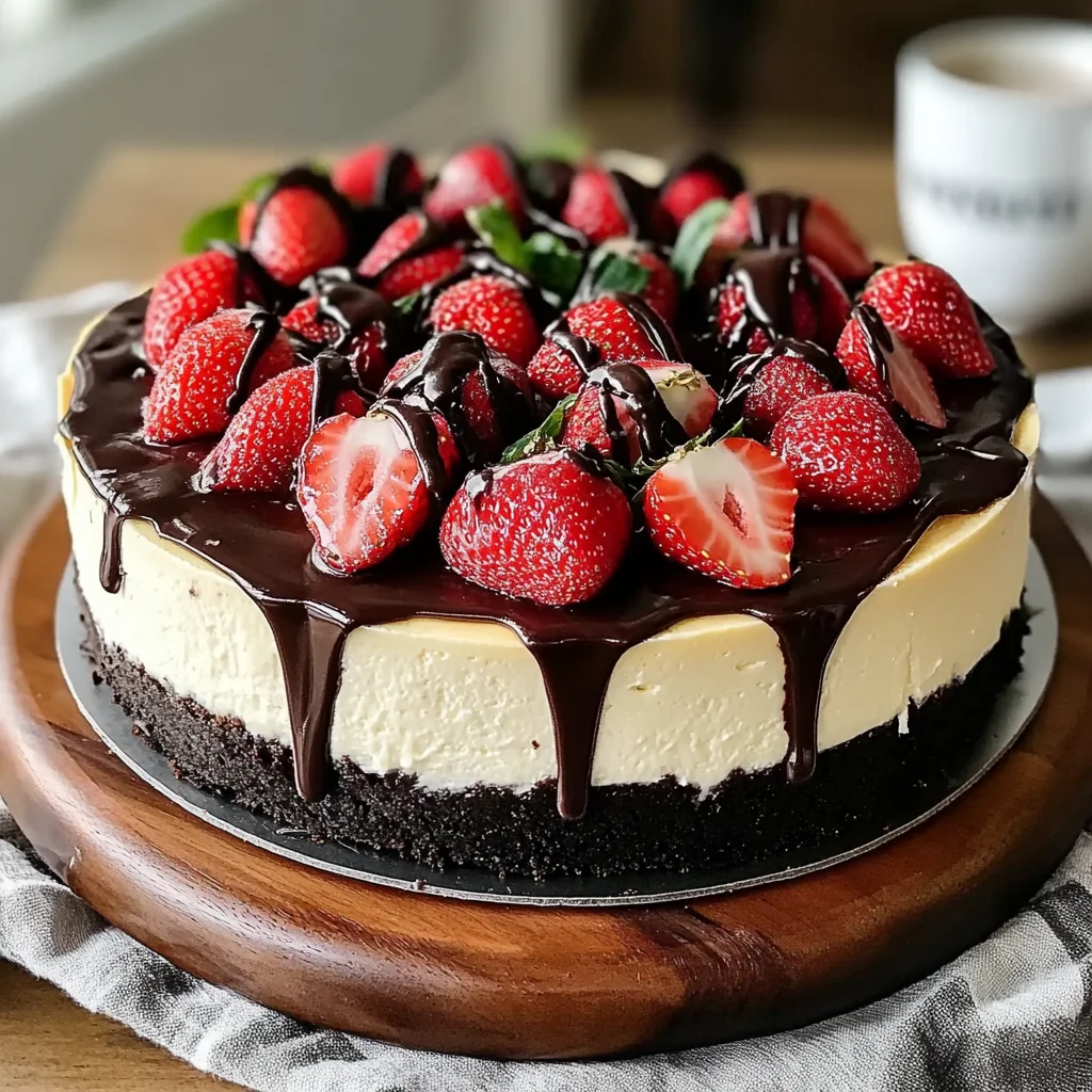 Chocolate Covered Strawberry Cheesecake Recipe