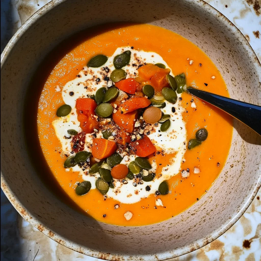 Creamy Butternut Squash Soup with Red Lentils Recipe