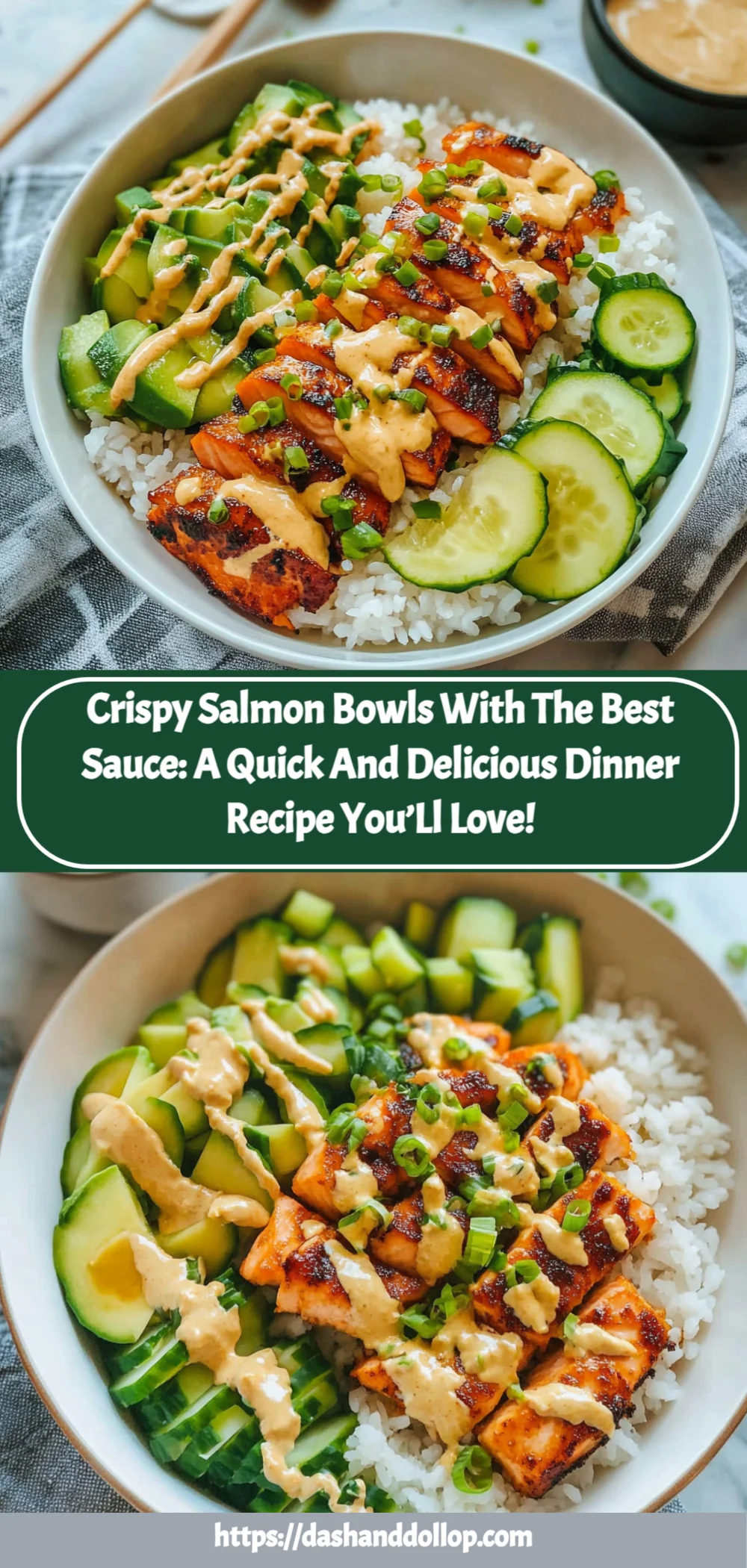 Crispy Salmon Bowls with the Best Sauce: A Quick and Delicious Dinner Recipe You’ll Love!