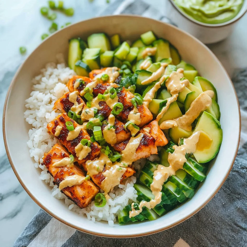 Crispy Salmon Bowls with the Best Sauce Recipe