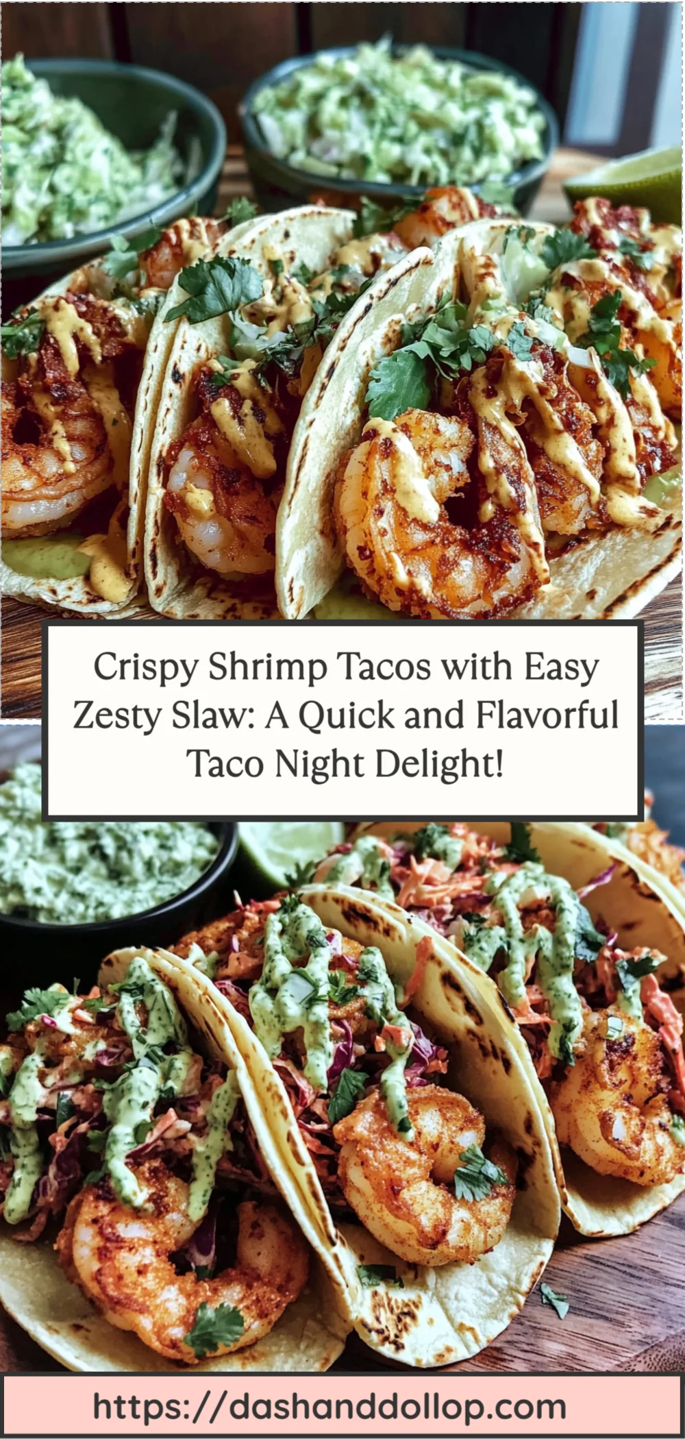 Crispy Shrimp Tacos with Easy Zesty Slaw: A Quick and Flavorful Taco Night Delight!