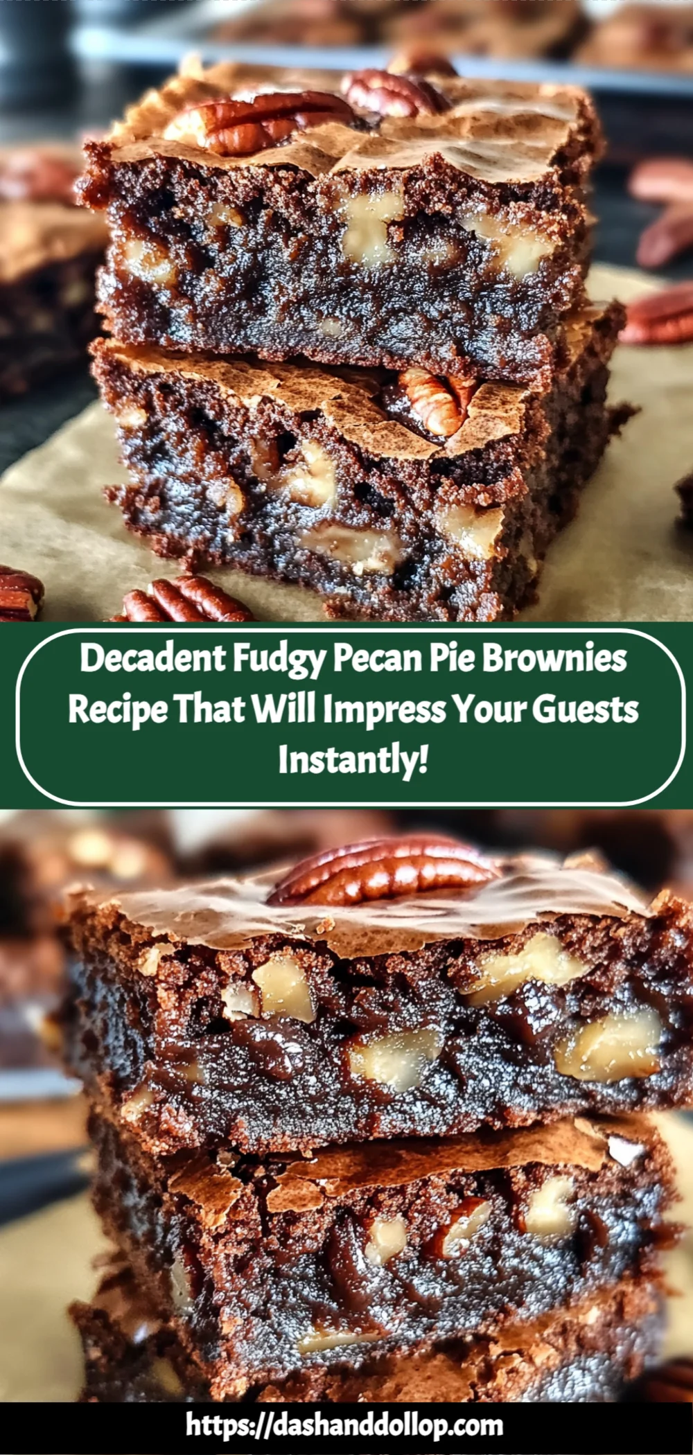 Decadent Fudgy Pecan Pie Brownies Recipe That Will Impress Your Guests Instantly!