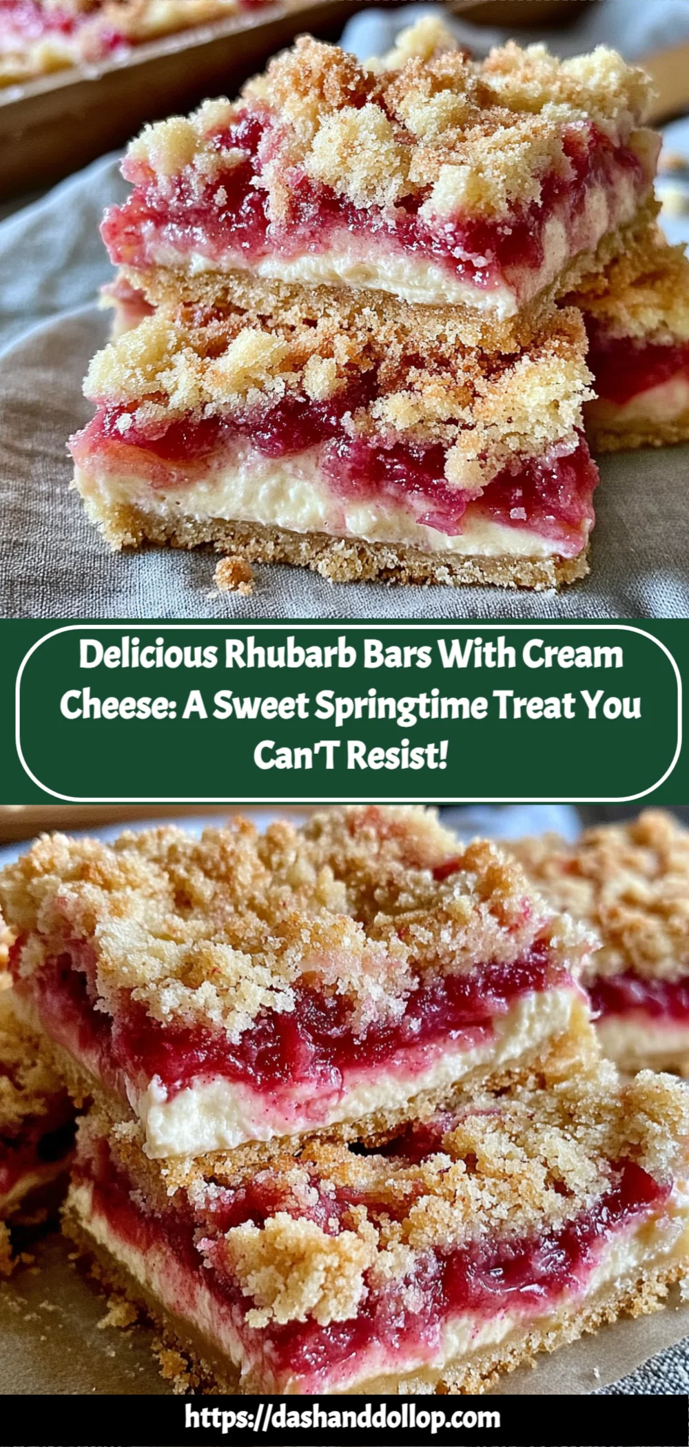Delicious Rhubarb Bars with Cream Cheese: A Sweet Springtime Treat You Can't Resist!