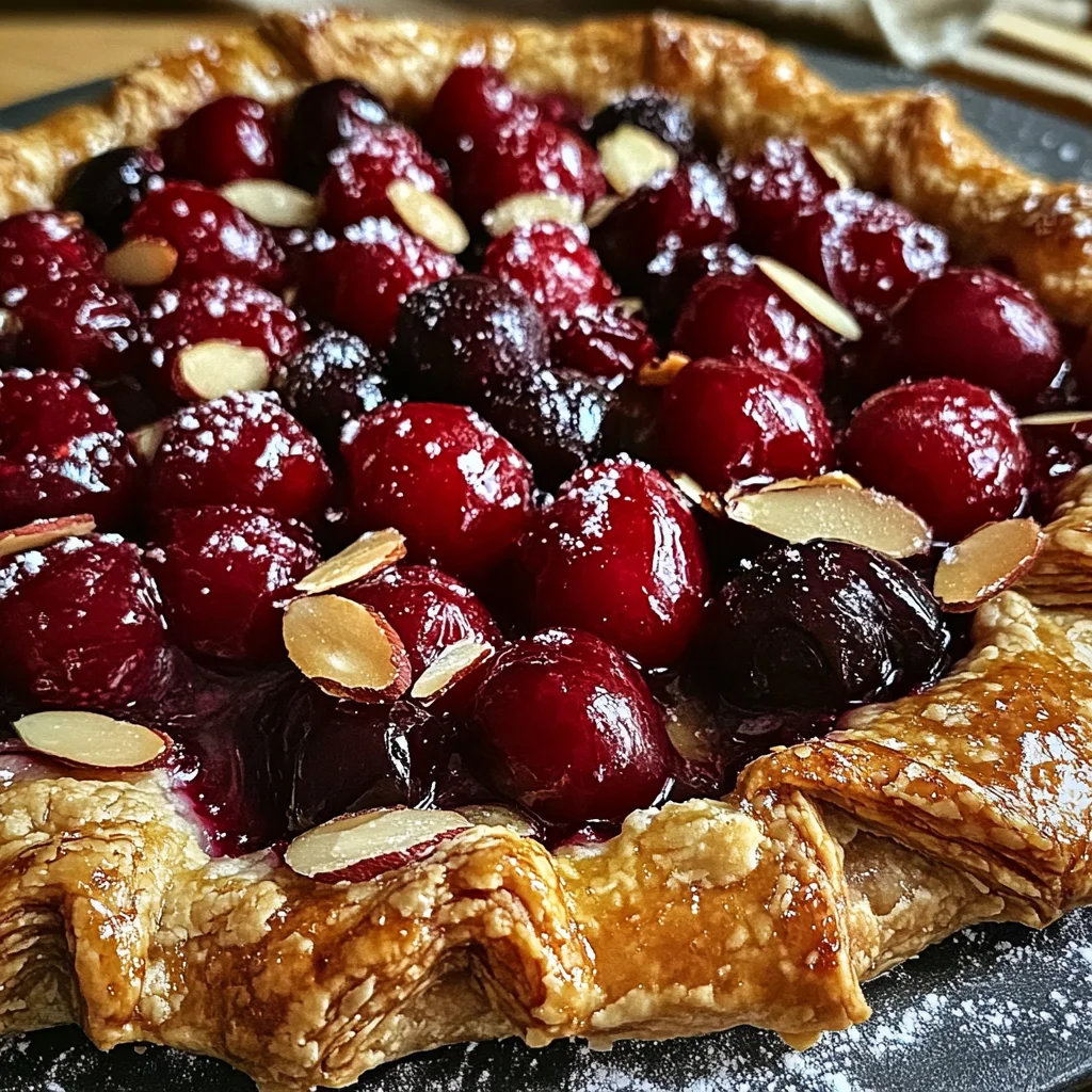 Delightful Rustic Tart Cherry Almond Galette Recipe