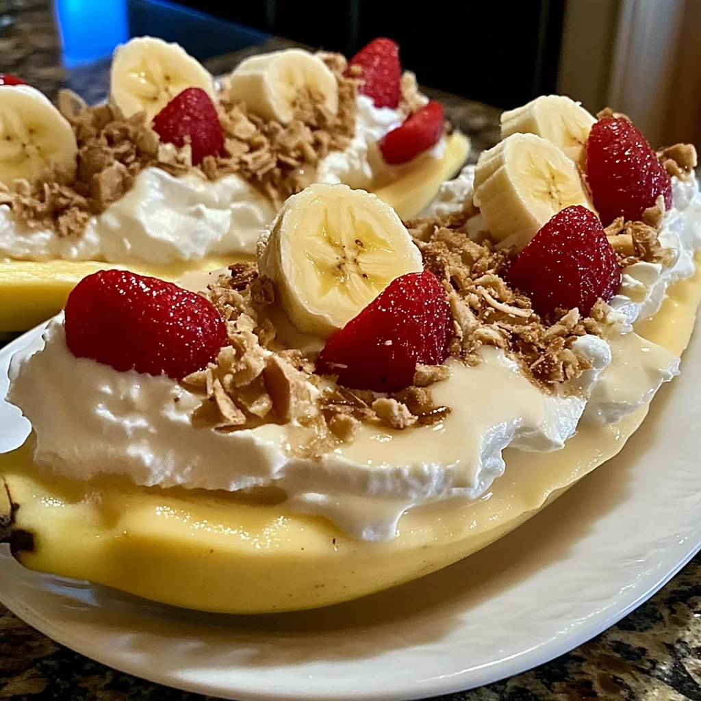 Easy Banana Pudding Banana Split Boats Recipe