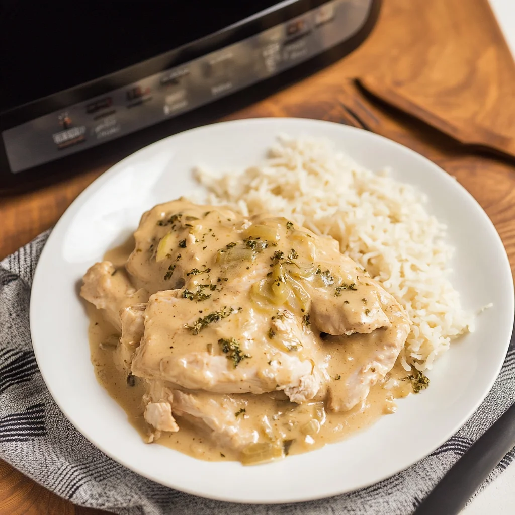 Easy Slow Cooker Creamy Chicken Recipe