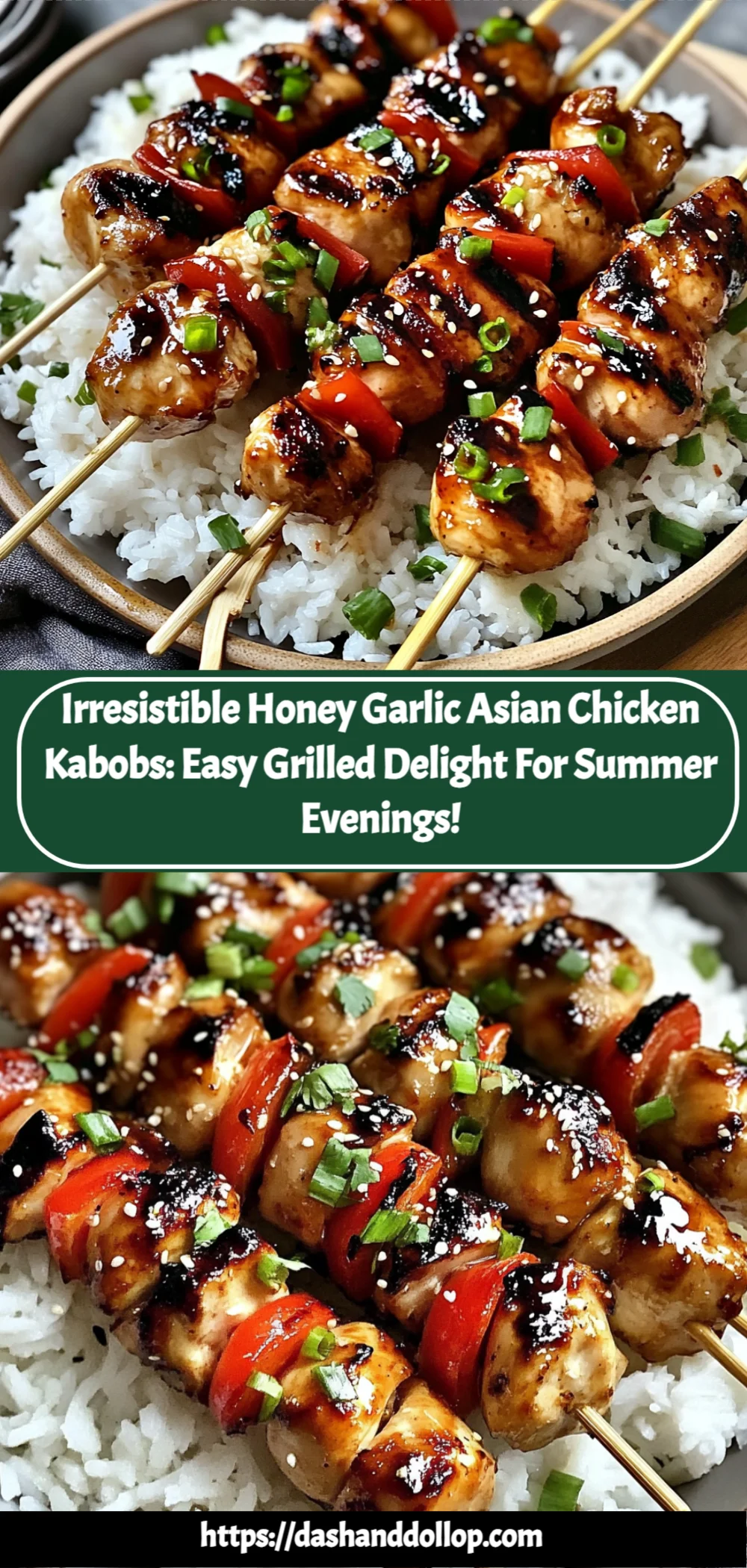 Irresistible Honey Garlic Asian Chicken Kabobs: Easy Grilled Delight for Summer Evenings!