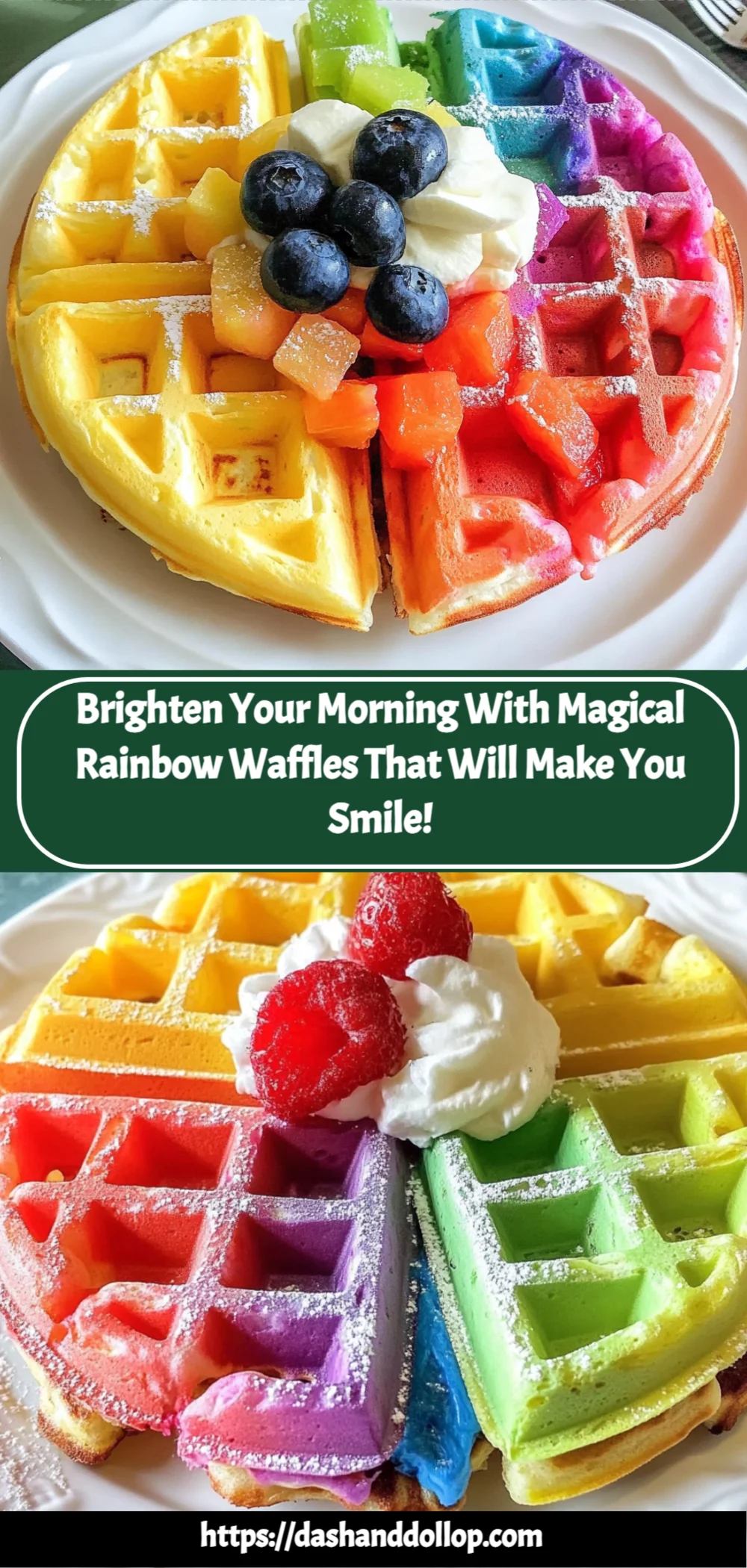 Brighten Your Morning with Magical Rainbow Waffles That Will Make You Smile!