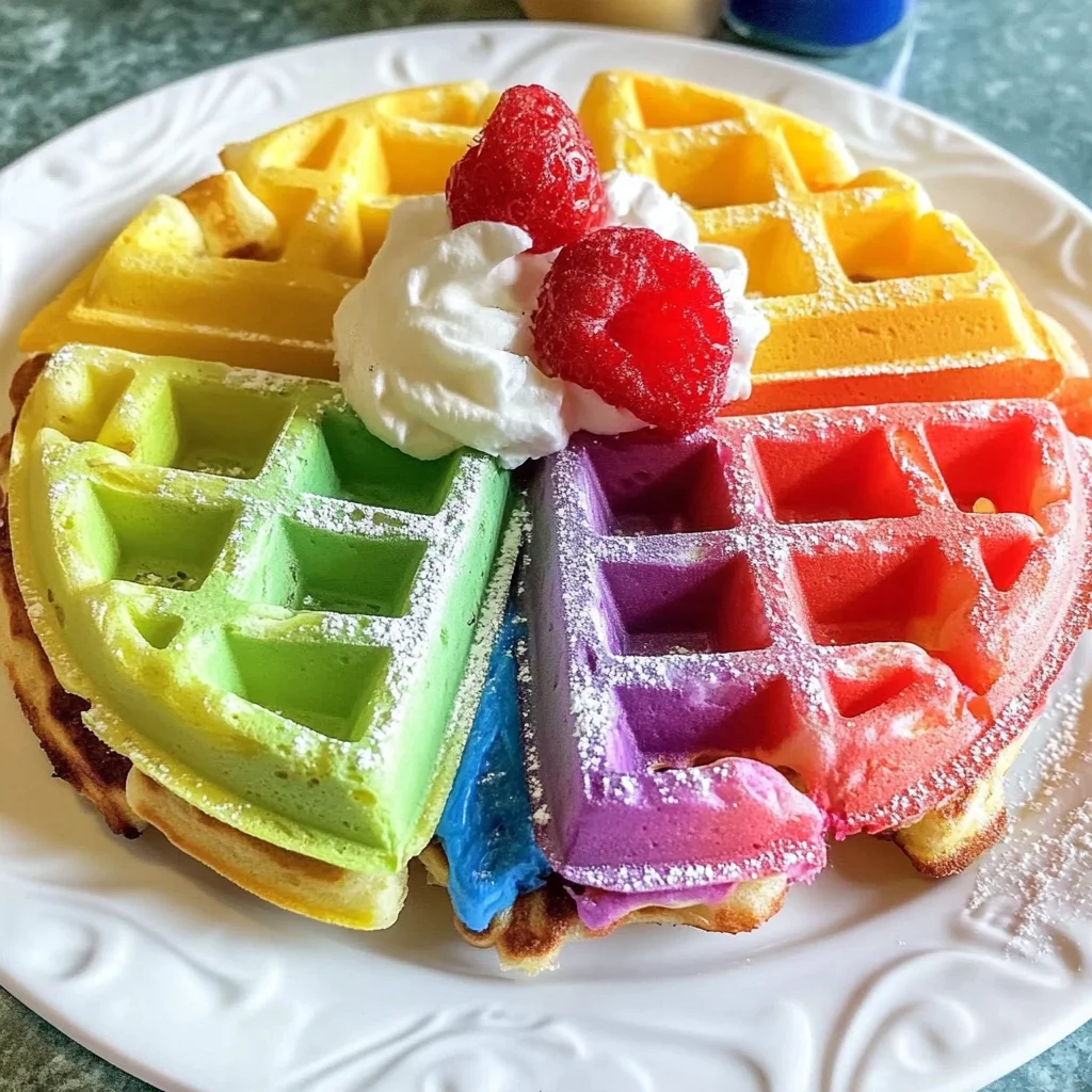 Magical Rainbow Waffles Recipe That Will Brighten Your Breakfast!