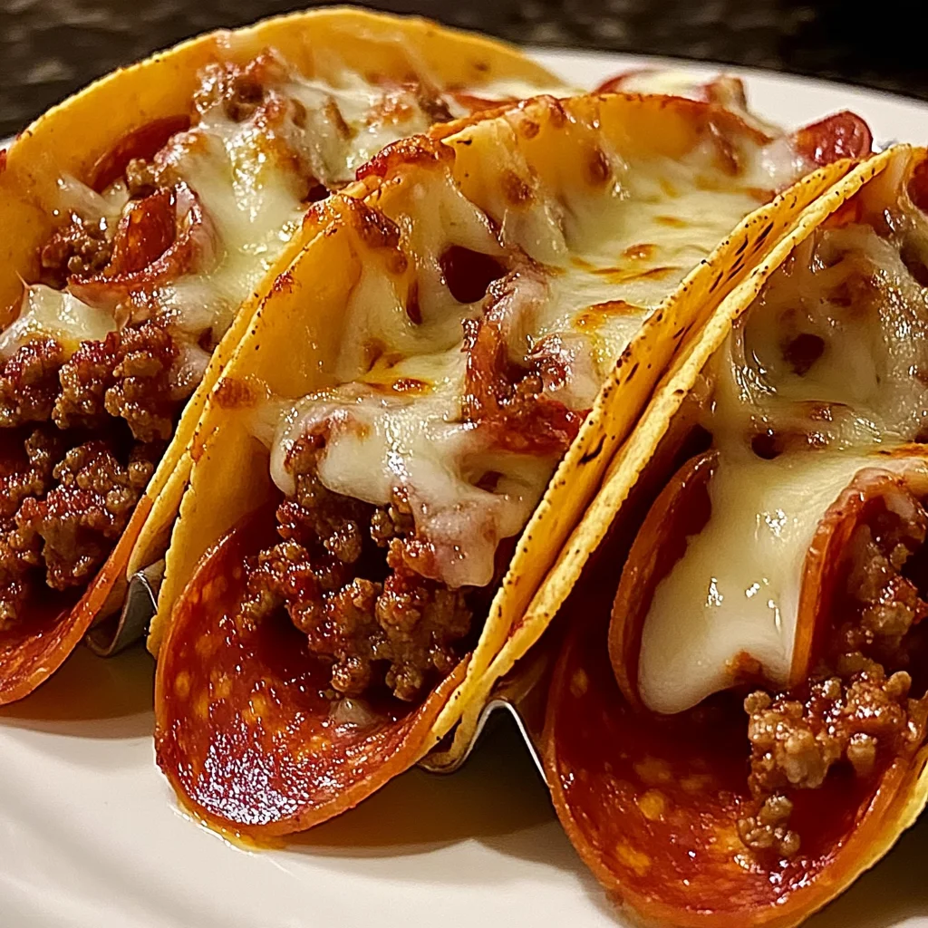 Pizza Tacos Recipe with Ground Beef and Pepperoni