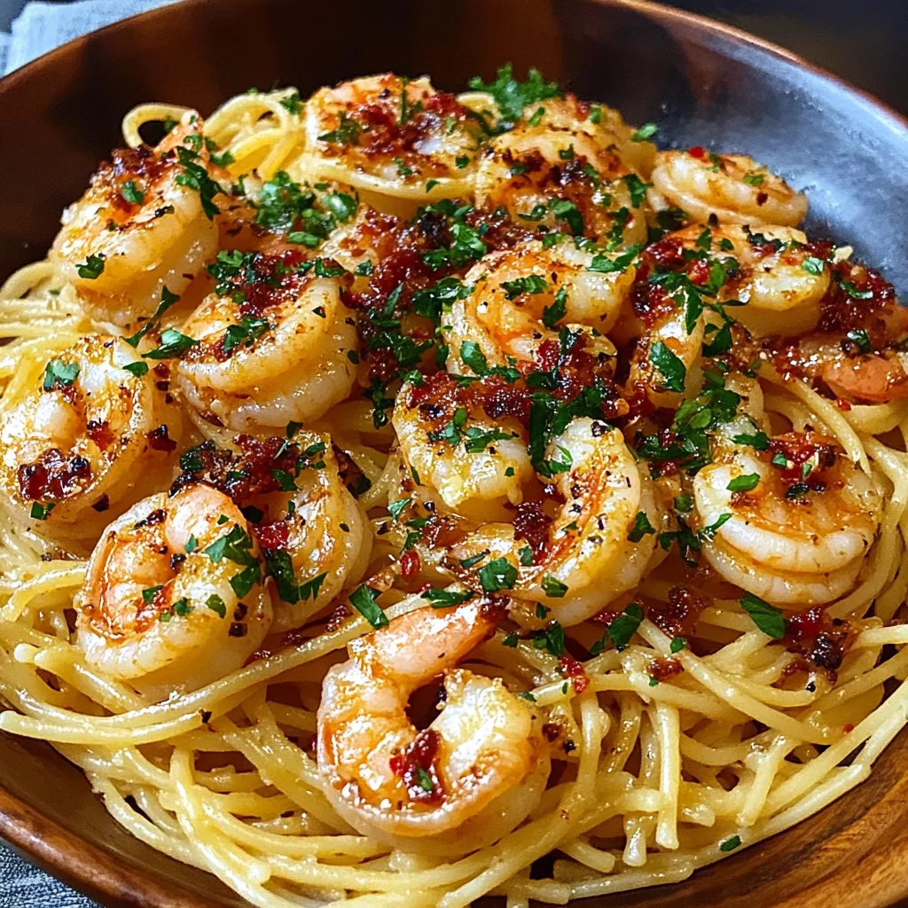 Quick Spicy Garlic Butter Shrimp Pasta Recipe