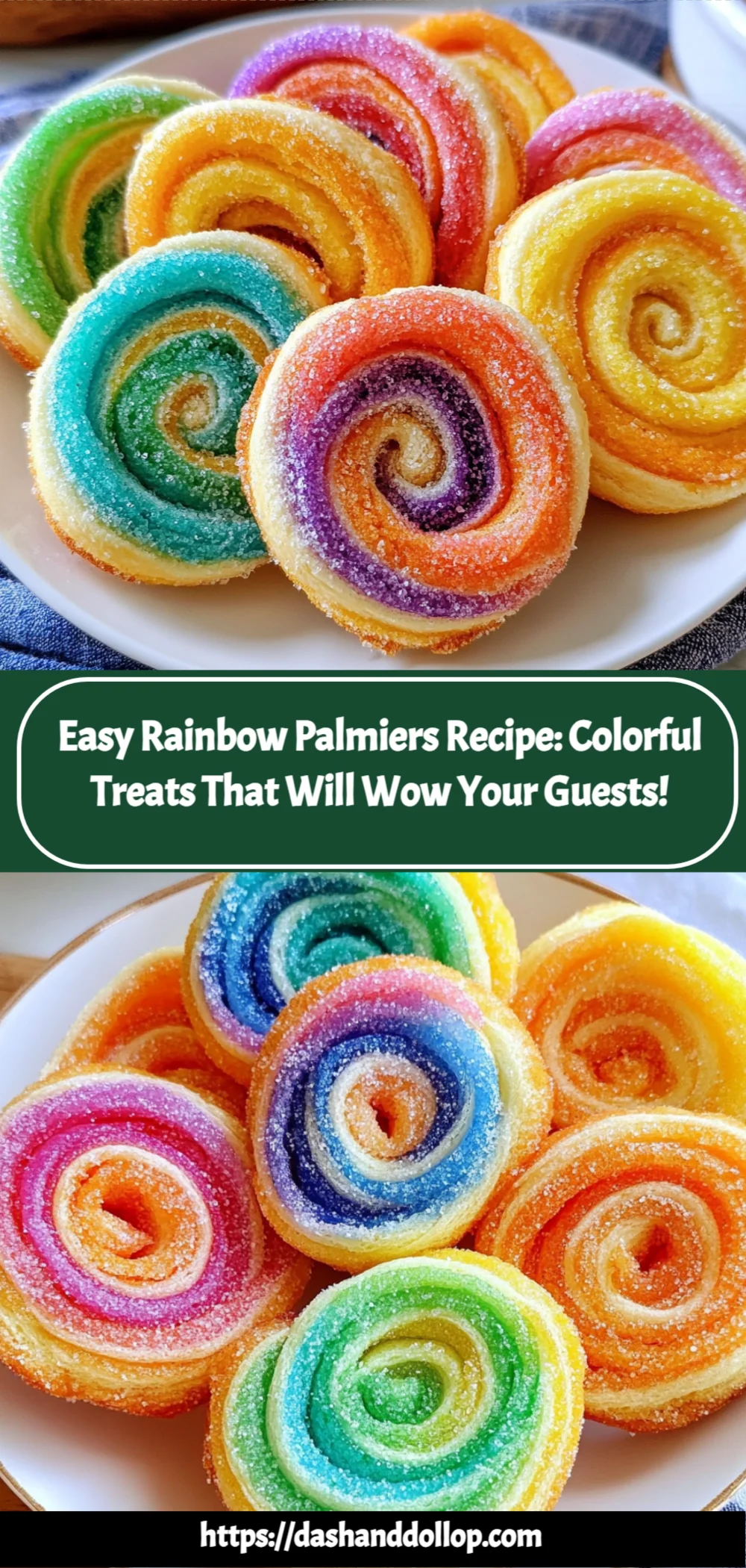 Easy Rainbow Palmiers Recipe: Colorful Treats That Will Wow Your Guests!