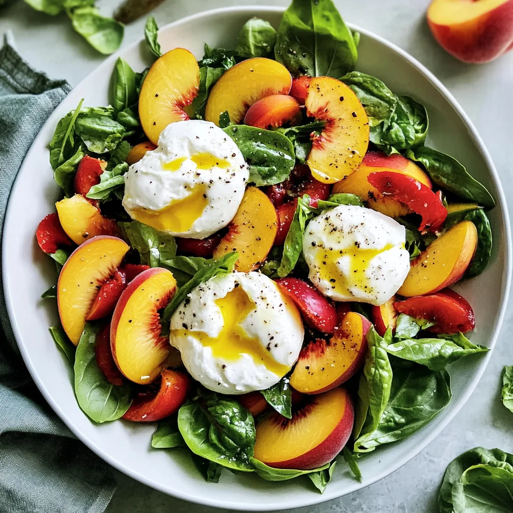 Refreshing Peach Burrata Salad Recipe (Perfect for Summer!)