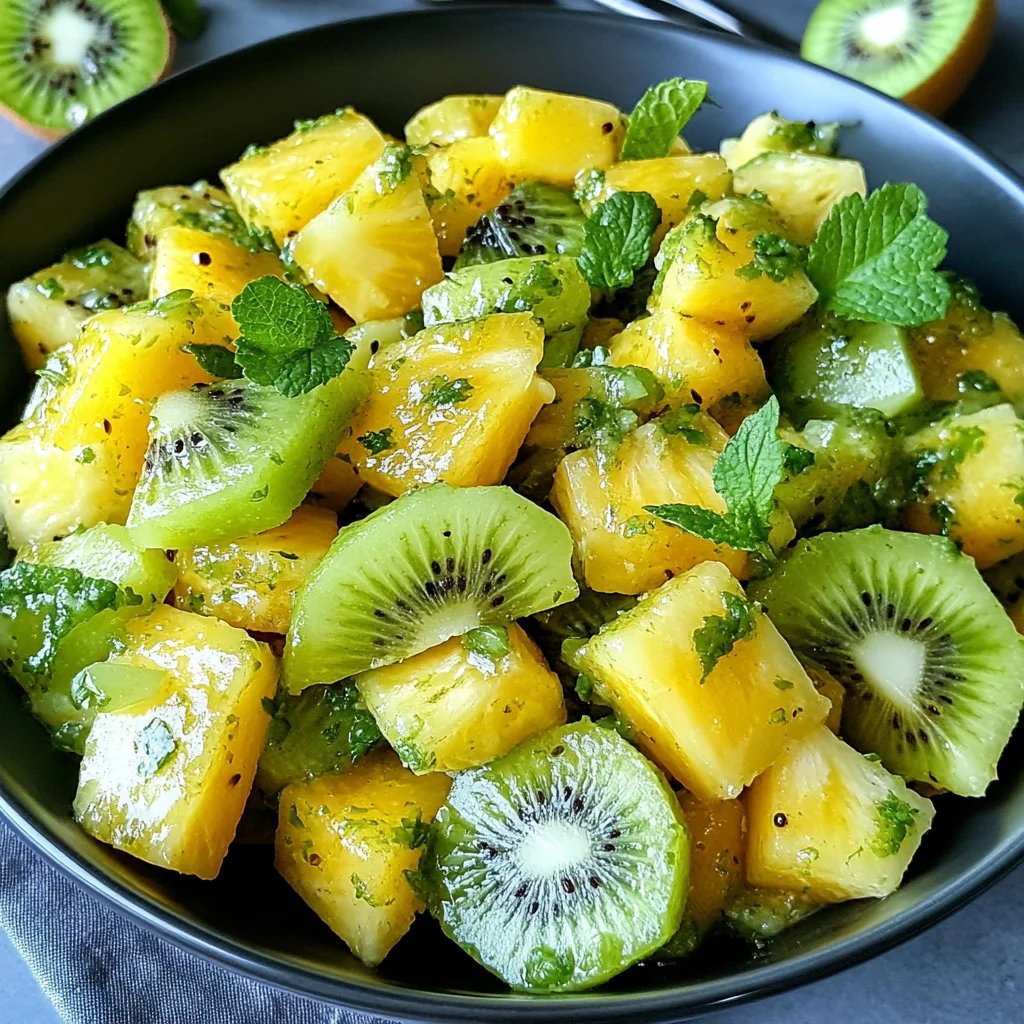 Refreshing Pineapple Kiwi Salad Recipe with Honey Lime Dressing