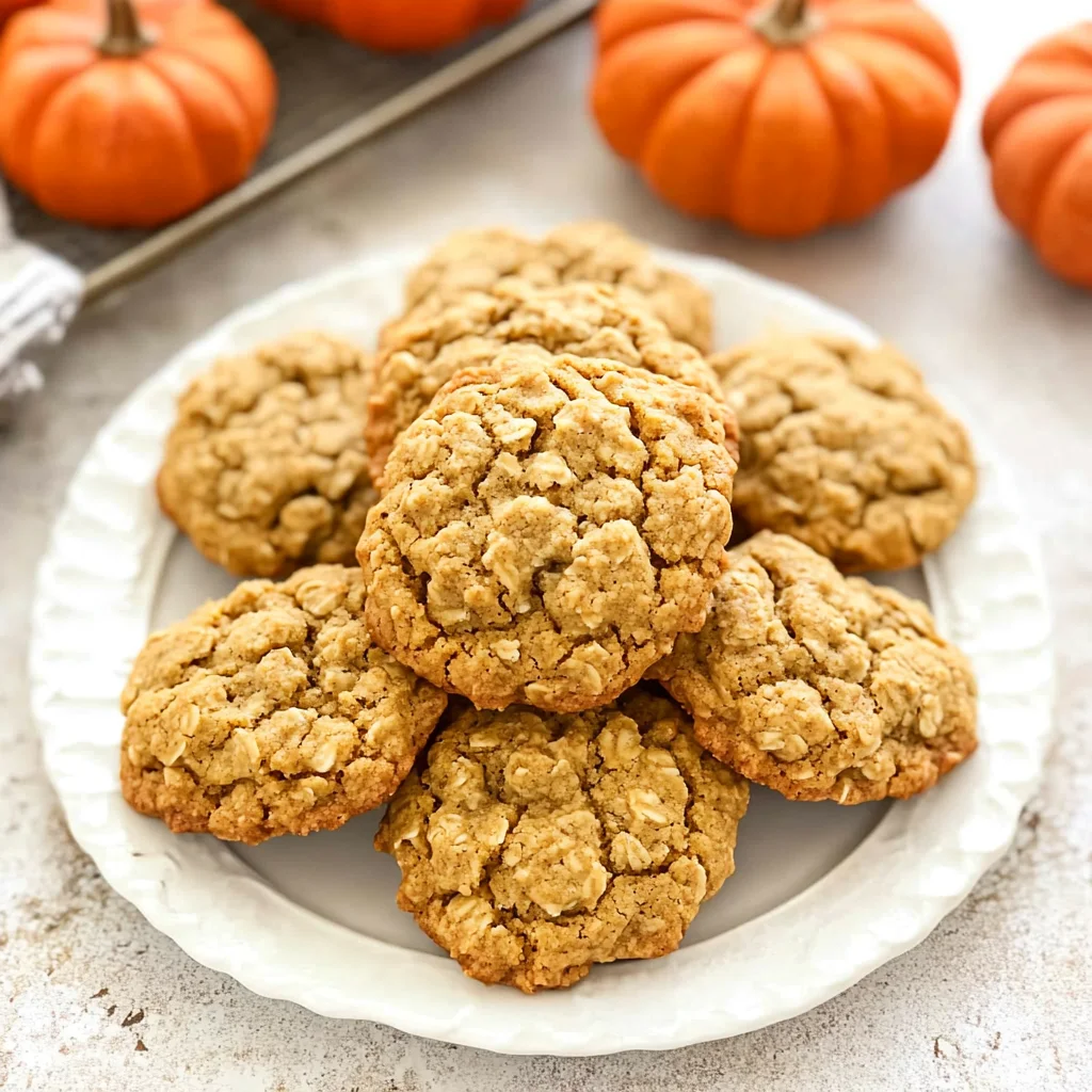 Soft and Chewy Pumpkin Oatmeal Cookies Recipe