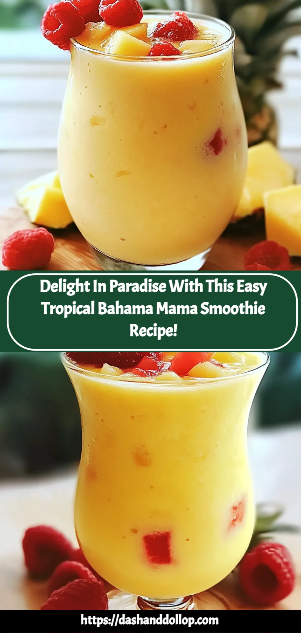 Delight in Paradise with This Easy Tropical Bahama Mama Smoothie Recipe!
