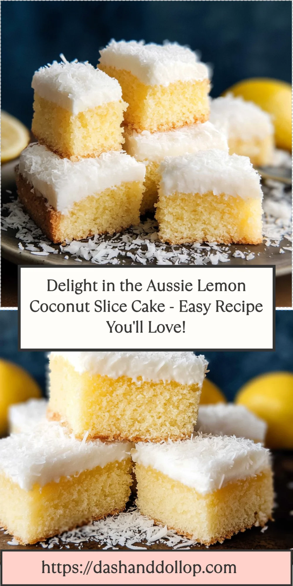 Delight in the Aussie Lemon Coconut Slice Cake - Easy Recipe You'll Love!