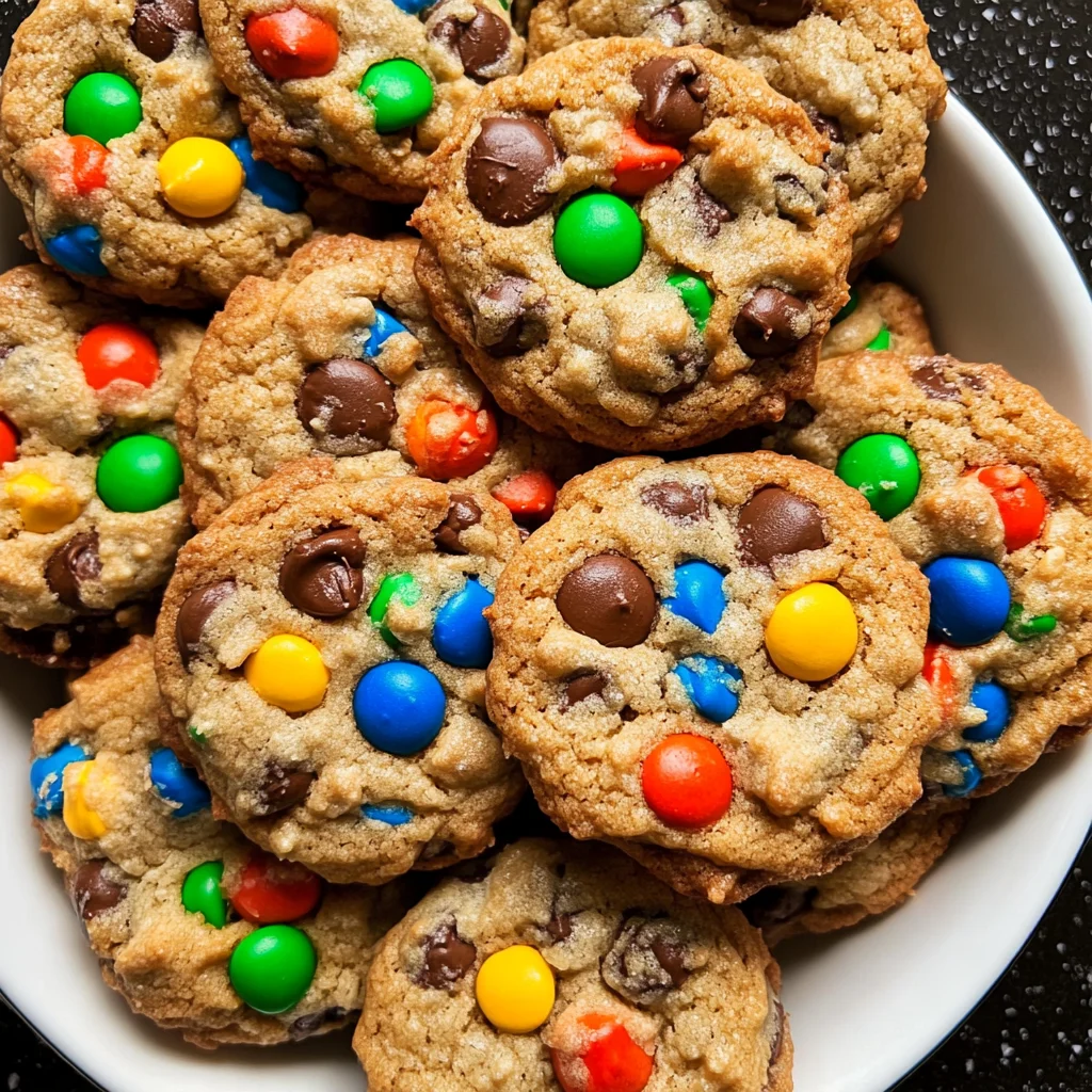 recette de monster cookies avec pépites de chocolat et m&m's